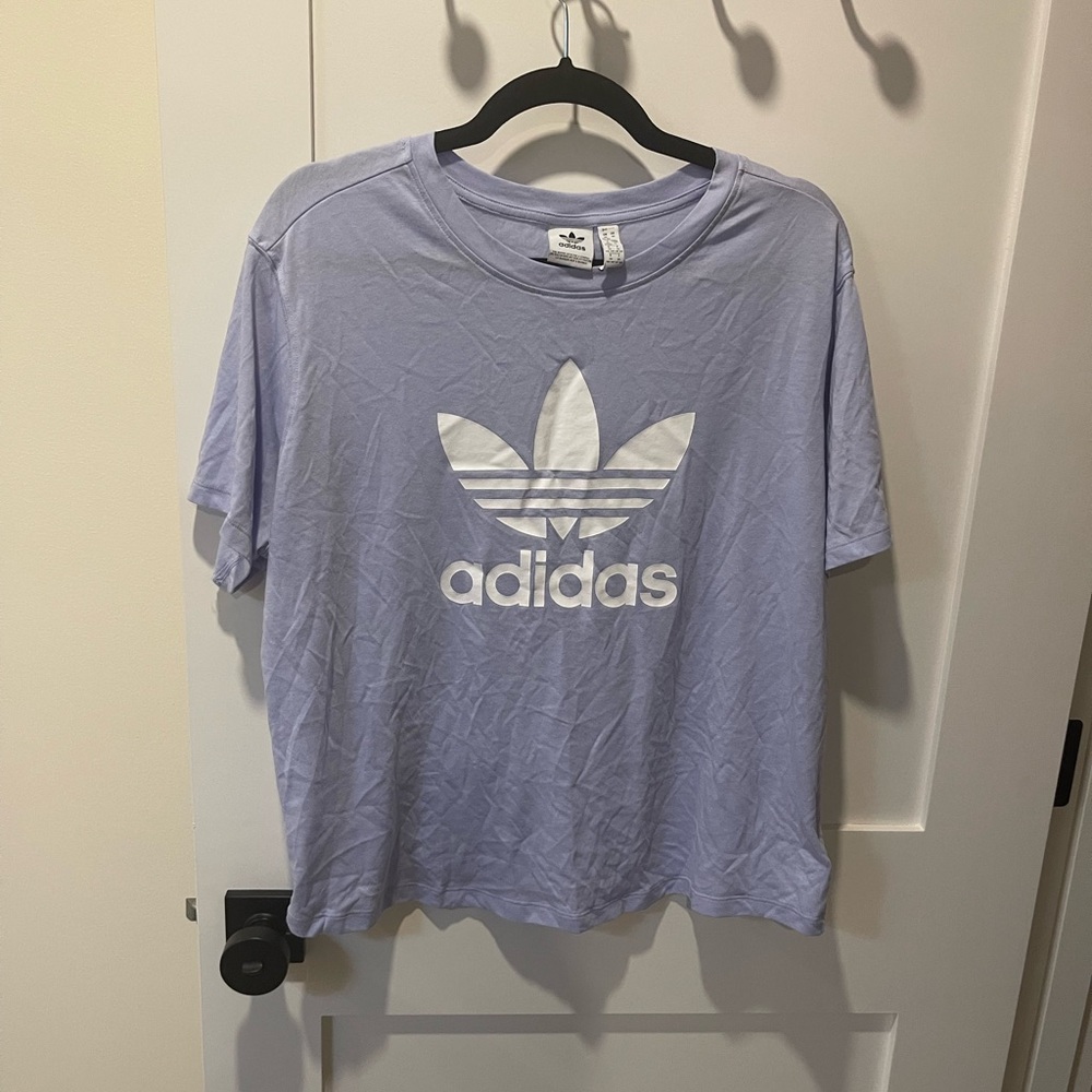 Adidas Light Purple Tee with White Logo